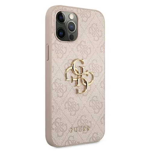 iPhone 12/ 12 Pro Guess GUHCP12M4GMGPI Big Metal Logo tok 4G pink-3666339006839 4 kép