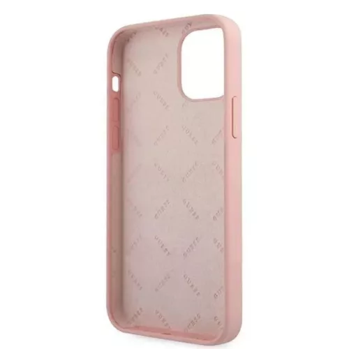iPhone 12/ 12 Pro Guess GUHCP12MLSVSPG Silicone Vintage tok Pink-3700740495193 4 kép