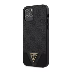   iPhone 12/ 12 Pro szürke Guess GUHCP12MPU4GHBK 4G Triangle tok