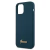 iPhone 12 mini Guess GUHCP12SLSLMGBL Metal Logo Script tok sötétkék-3700740494608 5 kép