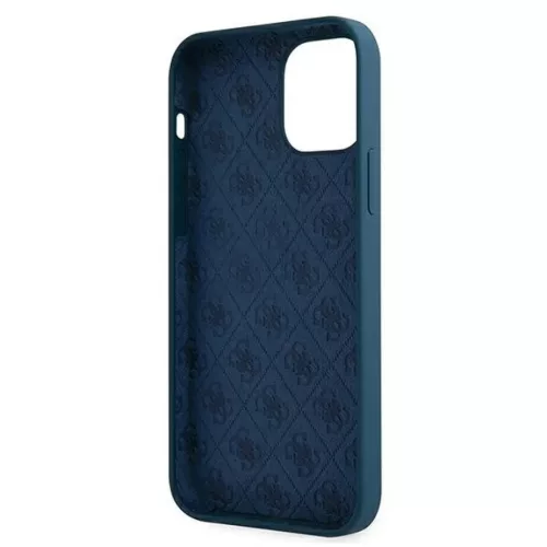 iPhone 12 mini Guess GUHCP12SLSLMGBL Metal Logo Script tok sötétkék-3700740494608 7 kép