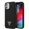 iPhone 12 mini Guess GUHCP12SLSTMBK  Metal Triangle szilikon tok feket-3700740489093 1 kép