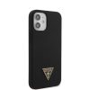 iPhone 12 mini Guess GUHCP12SLSTMBK  Metal Triangle szilikon tok feket-3700740489093 2 kép
