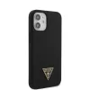 iPhone 12 mini Guess GUHCP12SLSTMBK  Metal Triangle szilikon tok feket-3700740489093 2 kép