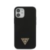 iPhone 12 mini Guess GUHCP12SLSTMBK  Metal Triangle szilikon tok feket-3700740489093 3 kép