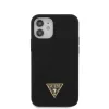 iPhone 12 mini Guess GUHCP12SLSTMBK  Metal Triangle szilikon tok feket-3700740489093 3 kép