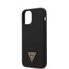 iPhone 12 mini Guess GUHCP12SLSTMBK  Metal Triangle szilikon tok feket-3700740489093 6 kép