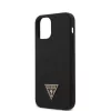 iPhone 12 mini Guess GUHCP12SLSTMBK  Metal Triangle szilikon tok feket-3700740489093 6 kép