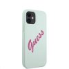 iPhone 12 mini Guess GUHCP12SLSVSBF Silicone Vintage Fuchsia Script to-3700740495216 2 kép