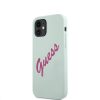 iPhone 12 mini Guess GUHCP12SLSVSBF Silicone Vintage Fuchsia Script to-3700740495216 5 kép