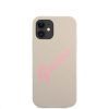 iPhone 12 mini Guess GUHCP12SLSVSGP Silicone Vintage tok szürke-3700740495247 2 kép