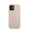 iPhone 12 mini Guess GUHCP12SLSVSGP Silicone Vintage tok szürke-3700740495247 2 kép