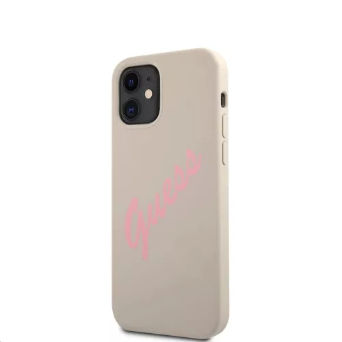 iPhone 12 mini Guess GUHCP12SLSVSGP Silicone Vintage tok szürke-3700740495247 6 kép