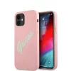 iPhone 12 mini Guess GUHCP12SLSVSPG Silicone Vintage tok Pink