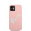 iPhone 12 mini Guess GUHCP12SLSVSPG Silicone Vintage tok Pink-3700740495186 3 kép