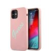 iPhone 12 mini Guess GUHCP12SLSVSPG Silicone Vintage tok Pink-3700740495186 4 kép