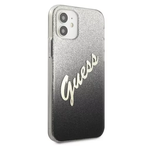 iPhone 12 mini Guess GUHCP12SPCUGLSBK Glitter Gradient Script tok flit-3700740494707 4 kép