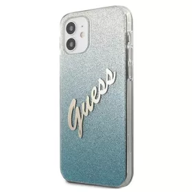 iPhone 12 mini Guess GUHCP12SPCUGLSBL Glitter Gradient Script tok flit-3700740494790 2 kép