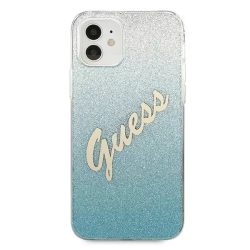 iPhone 12 mini Guess GUHCP12SPCUGLSBL Glitter Gradient Script tok flit-3700740494790 3 kép