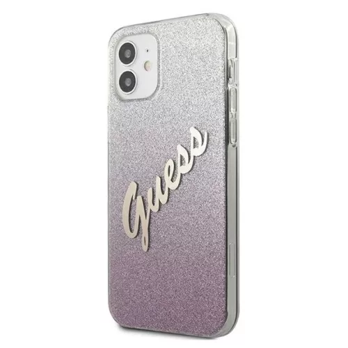 iPhone 12 mini Guess GUHCP12SPCUGLSPI Glitter Gradient Script tok flit-3700740494769 2 kép
