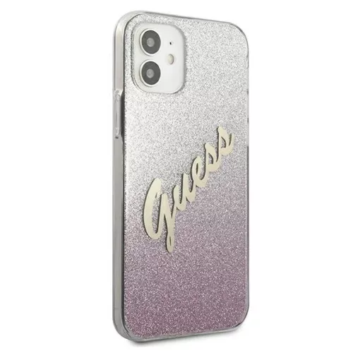 iPhone 12 mini Guess GUHCP12SPCUGLSPI Glitter Gradient Script tok flit-3700740494769 3 kép