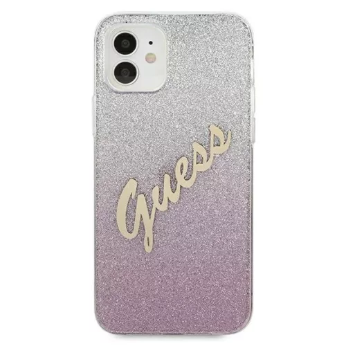 iPhone 12 mini Guess GUHCP12SPCUGLSPI Glitter Gradient Script tok flit-3700740494769 4 kép