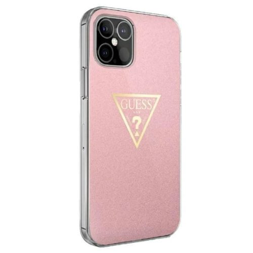 iPhone 12 mini Guess GUHCP12SPCUMPTPI  Metallic Triangle tok pink-3700740481721 1 kép