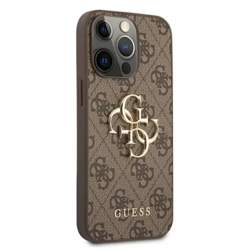iPhone 13 Pro Guess GUHCP13L4GMGBR Big Metal Logo tok 4G barna-3666339024895 7 kép