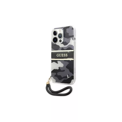 iPhone 13 Pro Guess GUHCP13LKCABBK tok pánttal fekete-3666339023133 1 kép