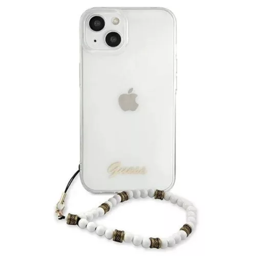 iPhone 13 Pro Guess White Pearl tok karpánttal átlátszó (GUHCP13LK-3666339025250 5 kép