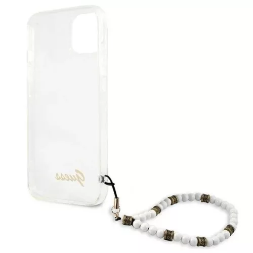 iPhone 13 Pro Guess White Pearl tok karpánttal átlátszó (GUHCP13LK-3666339025250 7 kép