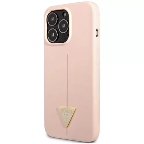 iPhone 13 Pro Guess Saffiano Triangle Logo rózsaszín (GUHCP13LSLTGP)-3666339041014 1 kép