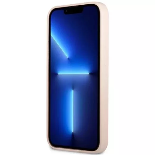 iPhone 13 Pro Guess Saffiano Triangle Logo rózsaszín (GUHCP13LSLTGP)-3666339041014 5 kép