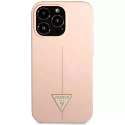 iPhone 13 Pro Guess Saffiano Triangle Logo rózsaszín (GUHCP13LSLTGP)-3666339041014 7 kép