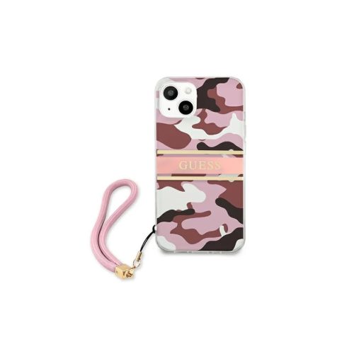 iPhone 13 Guess GUHCP13MKCABPI tok pánttal pink-3666339023164 3 kép