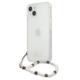 iPhone 13 Guess White Pearl tok karpánttal átlátszó (GUHCP13MKPSWH-3666339025243 1 kép