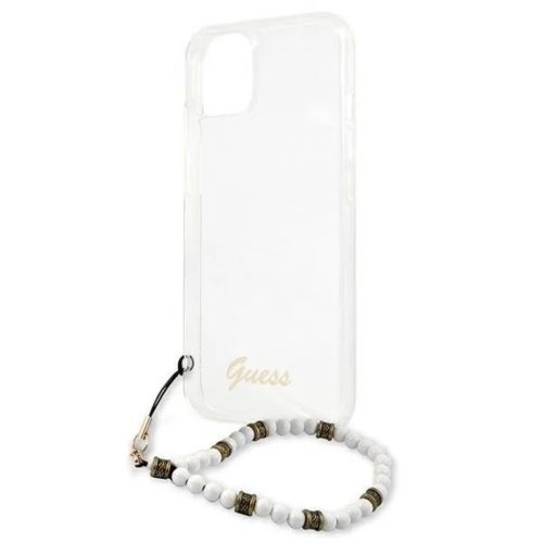 iPhone 13 Guess White Pearl tok karpánttal átlátszó (GUHCP13MKPSWH-3666339025243 4 kép