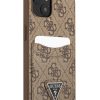 iPhone 13 Guess 4G Saffiano tok dupla kártyatartóval barna (GUHCP13M-3666339048211 2 kép
