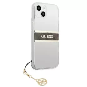 iPhone 13 Mini Guess 4G Stripe Brown Charm tok átlátszó (GUHCP13SKB-3666339023393 1 kép