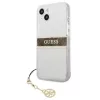 iPhone 13 Mini Guess 4G Stripe Brown Charm tok átlátszó (GUHCP13SKB-3666339023393 7 kép