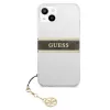 iPhone 13 Mini Guess 4G Stripe Brown Charm tok átlátszó (GUHCP13SKB-3666339023393 8 kép