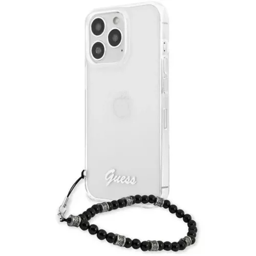 iPhone 13 Pro Max Guess Black Pearl tok karpánttal átlátszó (GUHCP-3666339025229 4 kép