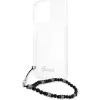 iPhone 13 Pro Max Guess Black Pearl tok karpánttal átlátszó (GUHCP-3666339025229 5 kép