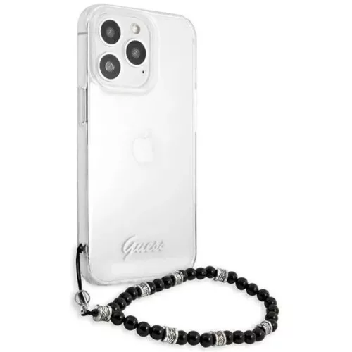 iPhone 13 Pro Max Guess Black Pearl tok karpánttal átlátszó (GUHCP-3666339025229 6 kép