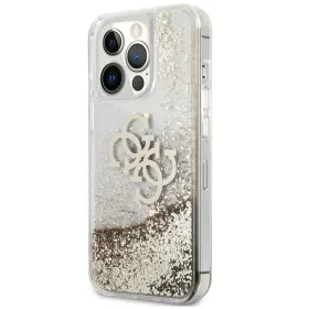 iPhone 13 Pro Max Guess 4G Liquid Glitter tok arany (GUHCP13XLG4GGO)-3666339024666 1 kép