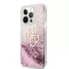 iPhone 13 Pro Max Guess Big 4G Liquid Glitter tok átlátszó (GUHCP13XLG4GPI)