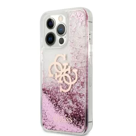   iPhone 13 Pro Max Guess Big 4G Liquid Glitter tok átlátszó (GUHCP13XLG4GPI)