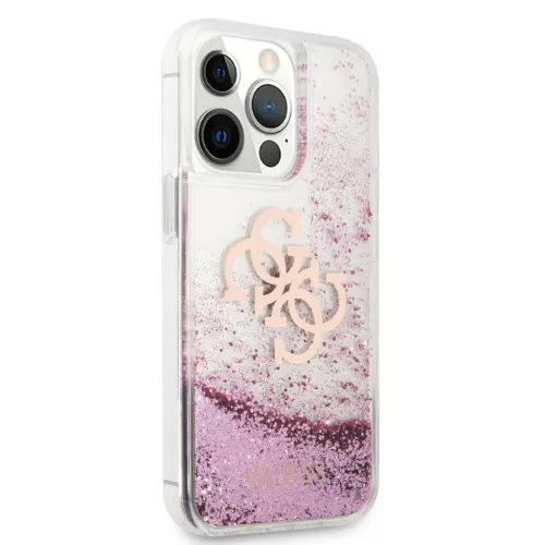 iPhone 13 Pro Max Guess Big 4G Liquid Glitter tok átlátszó (GUHCP13-3666339024703 1 kép