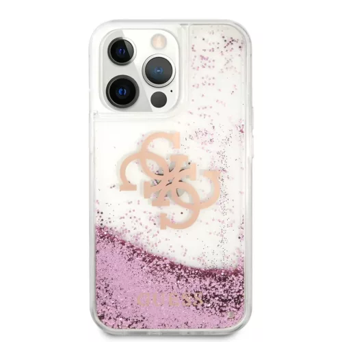 iPhone 13 Pro Max Guess Big 4G Liquid Glitter tok átlátszó (GUHCP13-3666339024703 5 kép