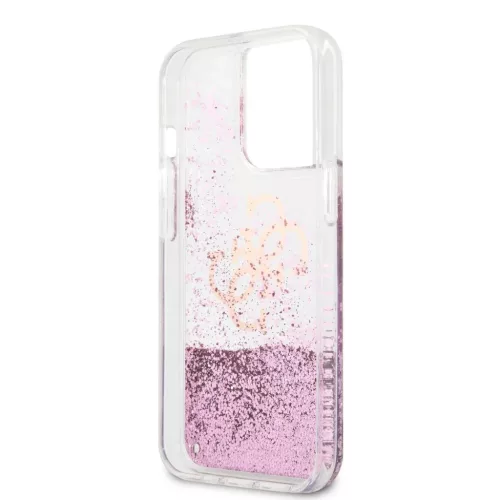 iPhone 13 Pro Max Guess Big 4G Liquid Glitter tok átlátszó (GUHCP13-3666339024703 6 kép
